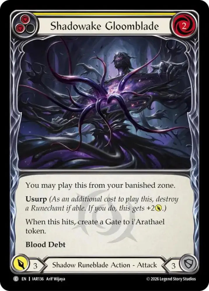 Shadowake Gloomblade (Yellow) (IAR136) [Usurp the Shadow Throne]