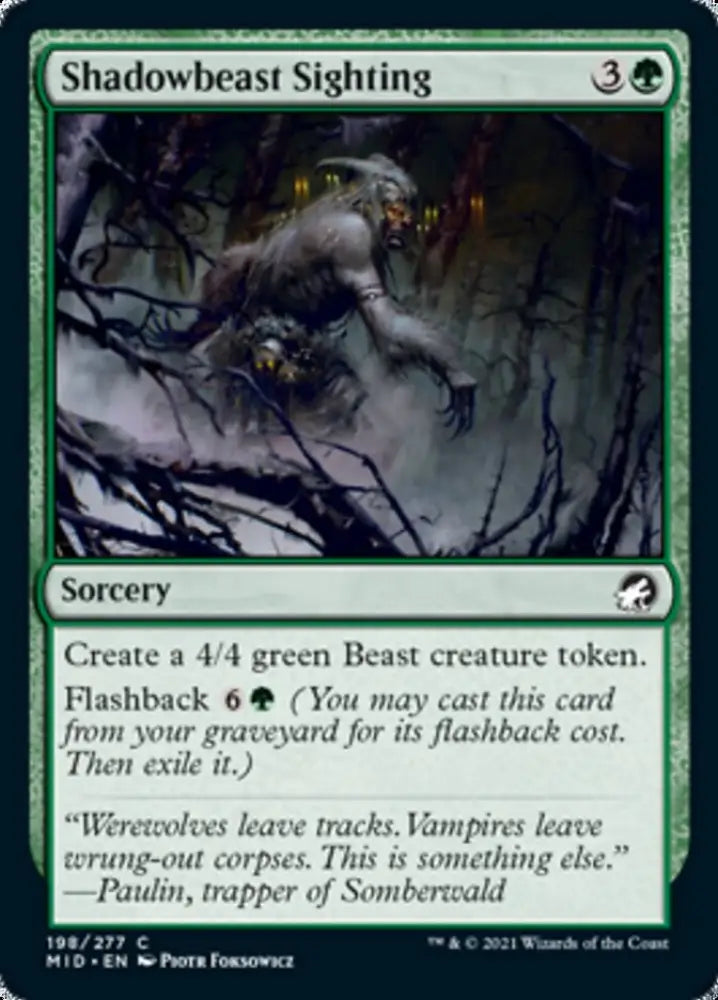 Shadowbeast Sighting [Innistrad: Midnight Hunt] - MTG Single