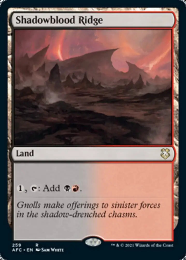 Shadowblood Ridge [Dungeons & Dragons: Adventures in the Forgotten Realms Commander] - MTG Single