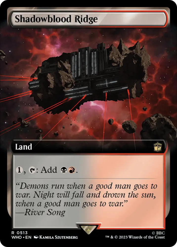 Shadowblood Ridge (Extended Art) [Doctor Who] - MTG Single