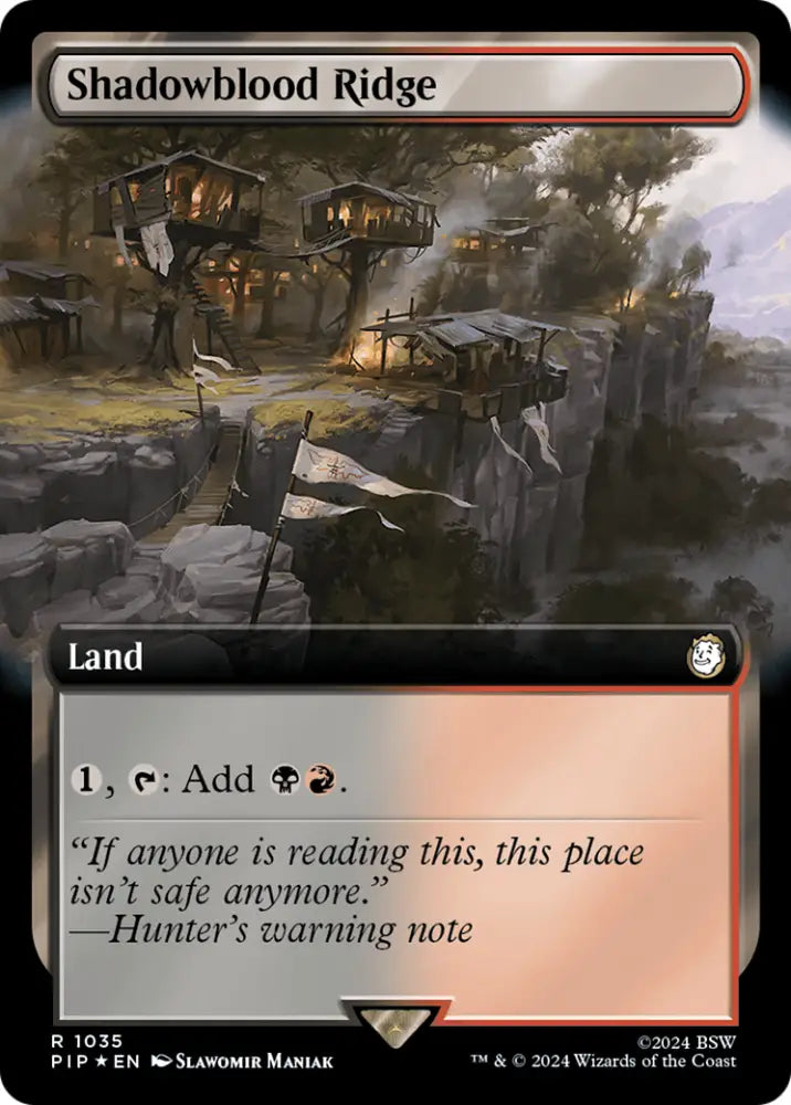 Shadowblood Ridge (Extended Art) (Surge Foil) [Fallout] - MTG Single