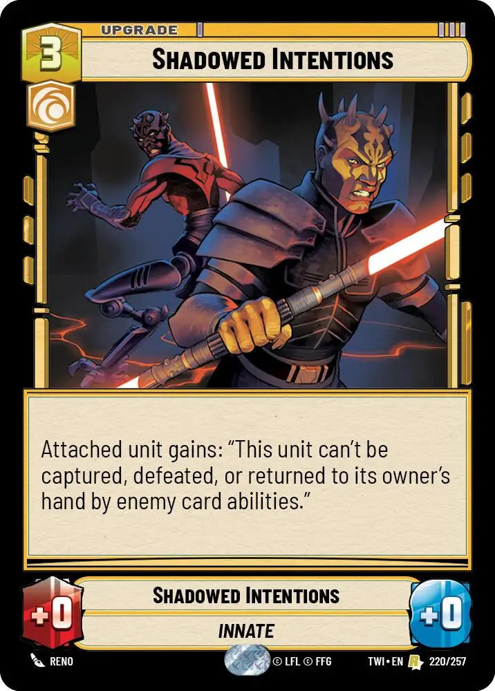 Shadowed Intentions (220/257) [Twilight of the Republic] - Star Wars: Unlimited Single