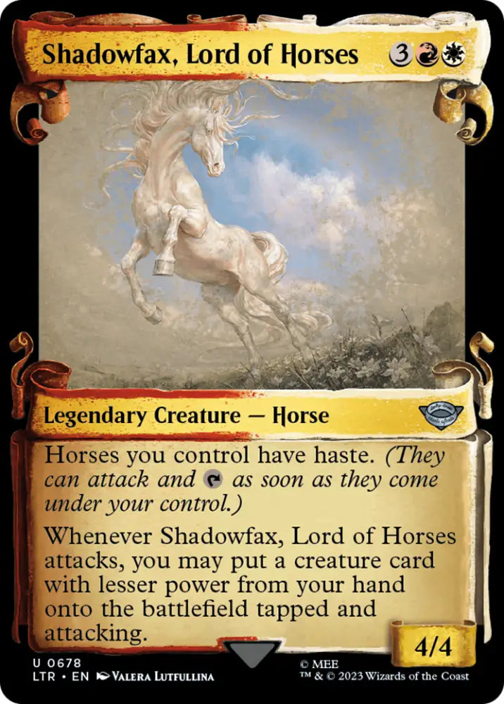Shadowfax Lord of Horses [The Lord of the Rings: Tales of Middle-Earth Showcase Scrolls] - MTG Single