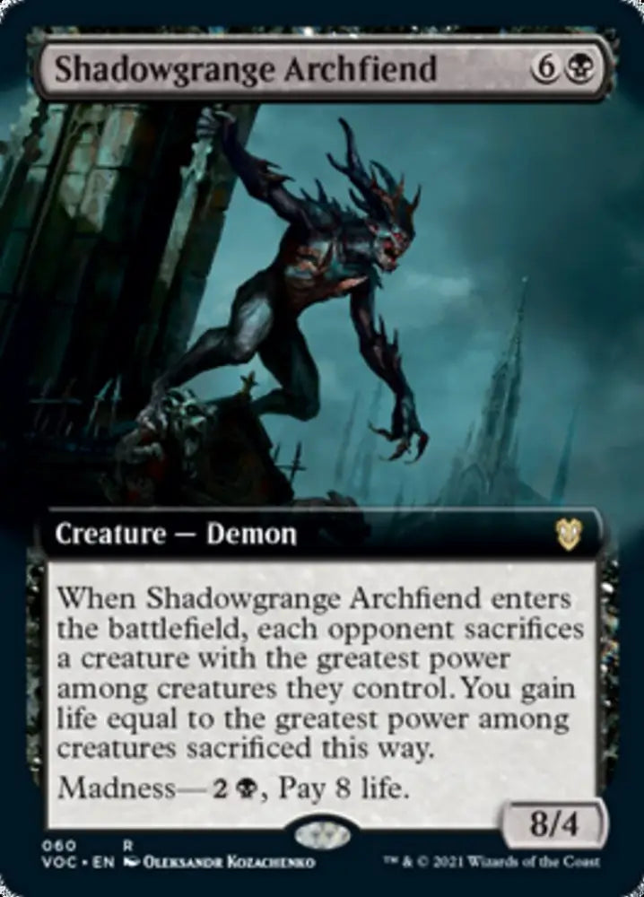 Shadowgrange Archfiend (Extended Art) [Innistrad: Crimson Vow Commander] - MTG Single