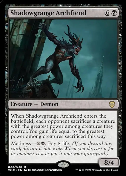 Shadowgrange Archfiend [Innistrad: Crimson Vow Commander] - MTG Single