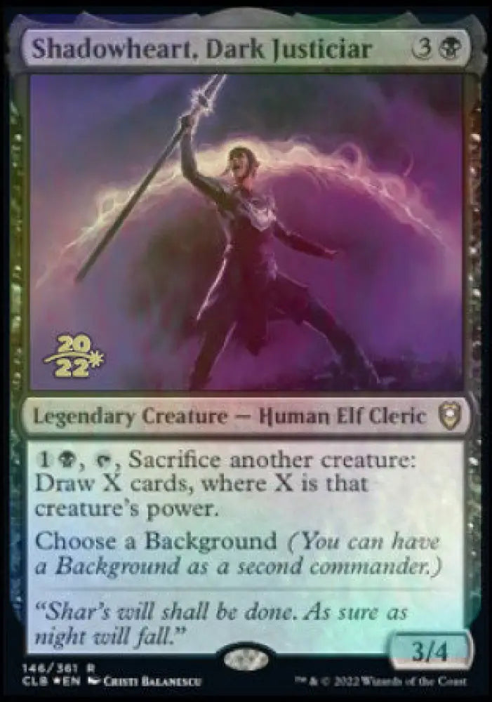 Shadowheart Dark Justiciar [Commander Legends: Battle for Baldur’s Gate Prerelease Promos] - MTG Single