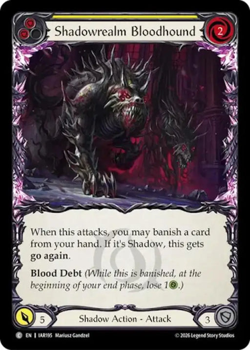 Shadowrealm Bloodhound (Yellow) (IAR195) [Usurp the Shadow Throne]
