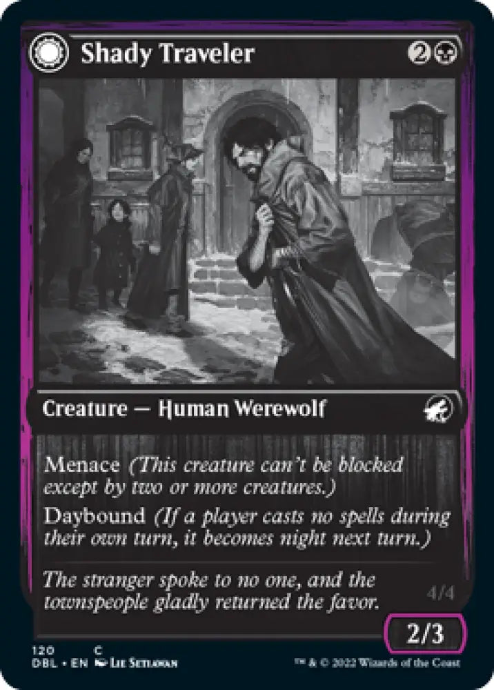 Shady Traveler // Stalking Predator [Innistrad: Double Feature] - MTG Single