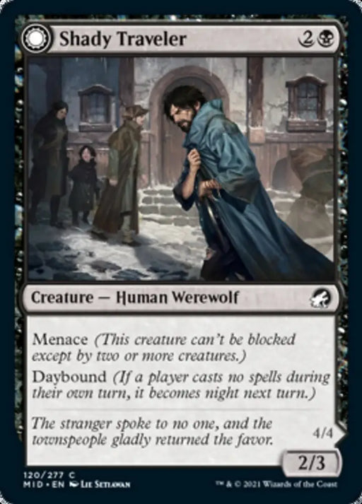 Shady Traveler // Stalking Predator [Innistrad: Midnight Hunt] - MTG Single