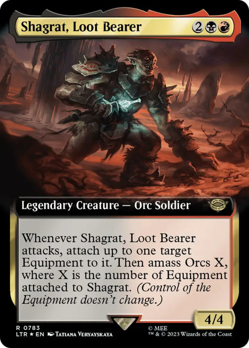 Shagrat Loot Bearer (Extended Art) (Surge Foil) [The Lord of the Rings: Tales of Middle-Earth] - MTG Single