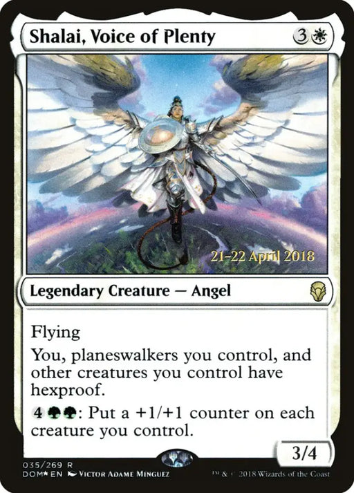 Shalai Voice of Plenty [Dominaria Prerelease Promos] - MTG Single