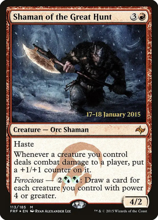 Shaman of the Great Hunt [Fate Reforged Prerelease Promos] - MTG Single