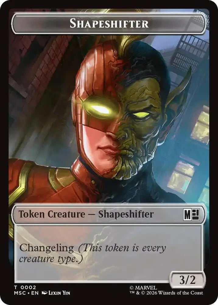 Shapeshifter (002) // Villain (009) Double-Sided Token (2 // 9) [Marvel Super Heroes Commander]