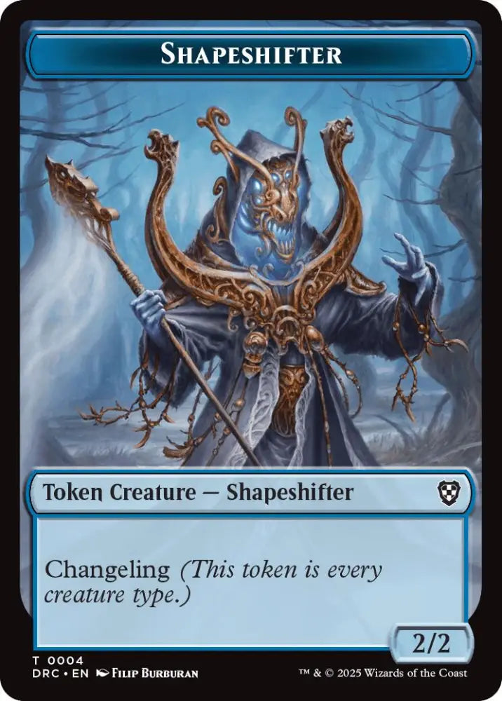 Shapeshifter // Zombie (0003) Double-Sided Token [Aetherdrift Tokens] - MTG Single