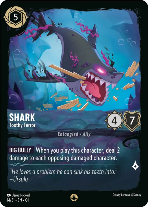 Shark - Toothy Terror (14/31) [Illumineer’s Quest: Deep Trouble] - Lorcana Single