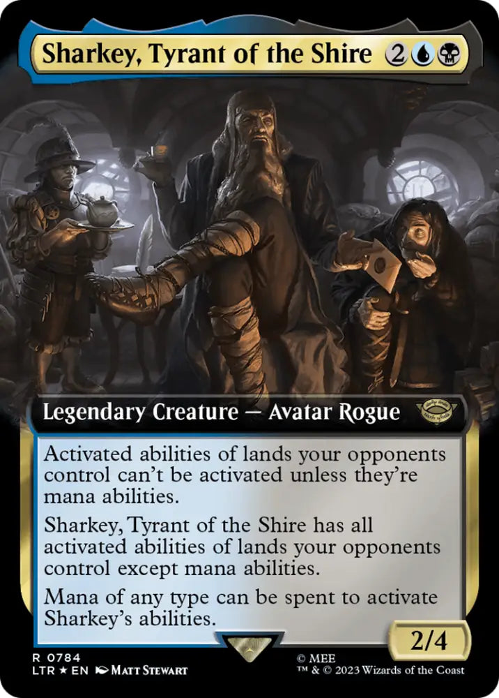 Sharkey Tyrant of the Shire (Extended Art) (Surge Foil) [The Lord of the Rings: Tales of Middle-Earth] - MTG Single