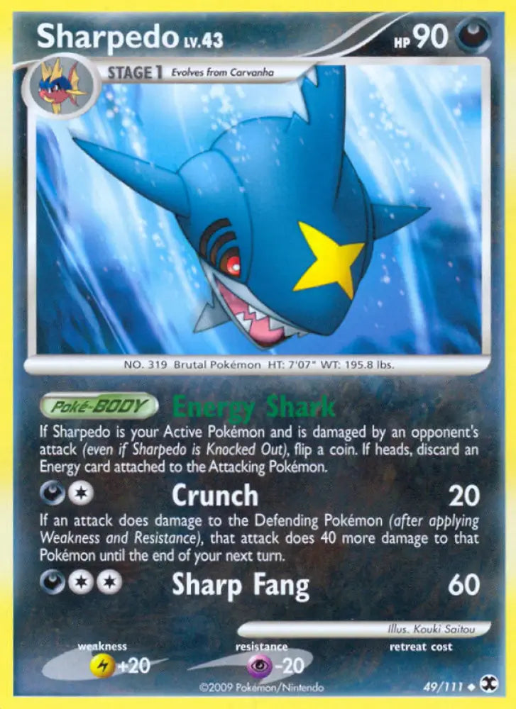 Sharpedo (49/111) [Platinum: Rising Rivals] - Pokemon Single