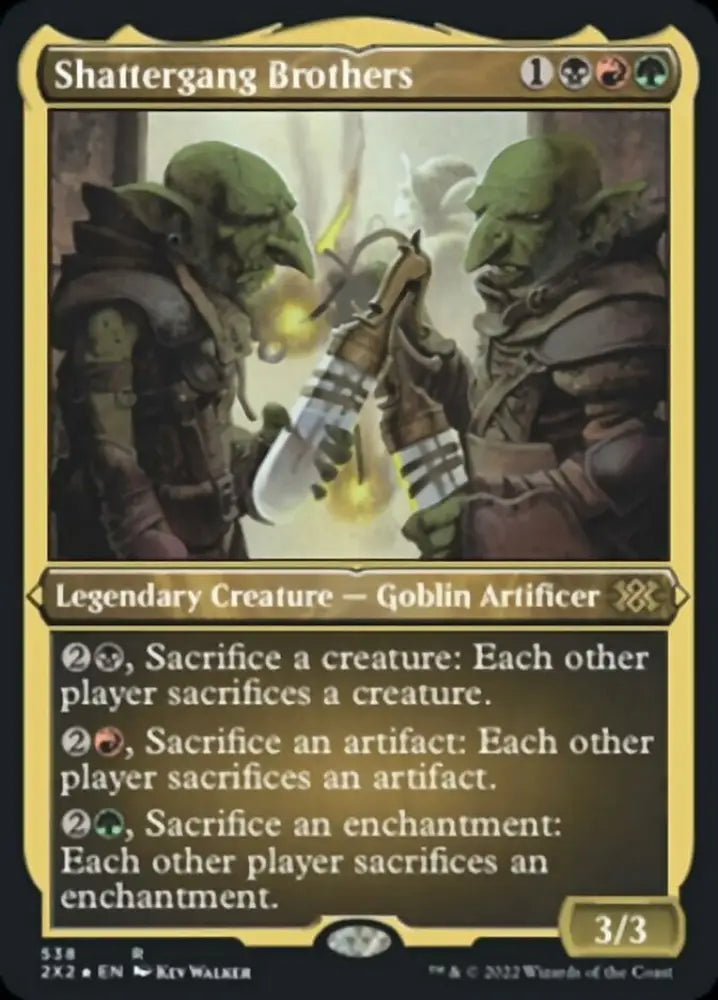 Shattergang Brothers (Foil Etched) [Double Masters 2022] - MTG Single