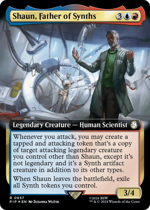 Shaun Father of Synths (Extended Art) (Surge Foil) [Fallout] - MTG Single