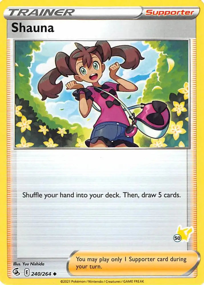 Shauna (240/264) (Pikachu Stamp #50) [Battle Academy 2022] - Pokemon Single