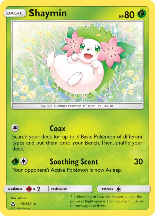 Shaymin (15/156) [Sun & Moon: Ultra Prism] - Pokemon Single