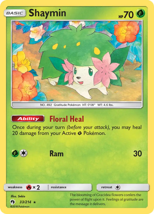 Shaymin (33/214) [Sun & Moon: Lost Thunder] - Pokemon Single