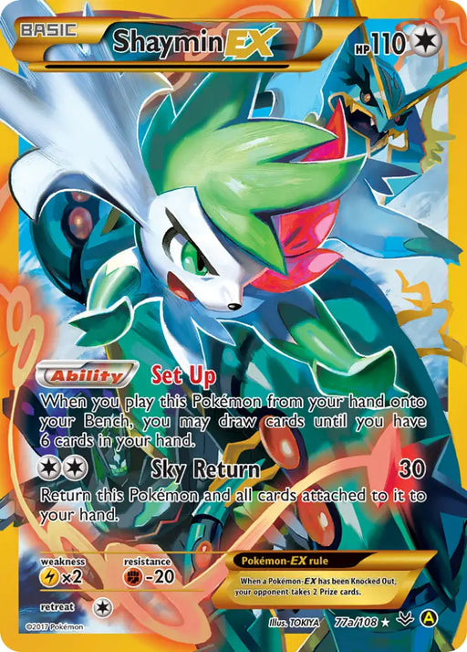 Shaymin EX (77a/108) [Alternate Art Promos] - Pokemon Single