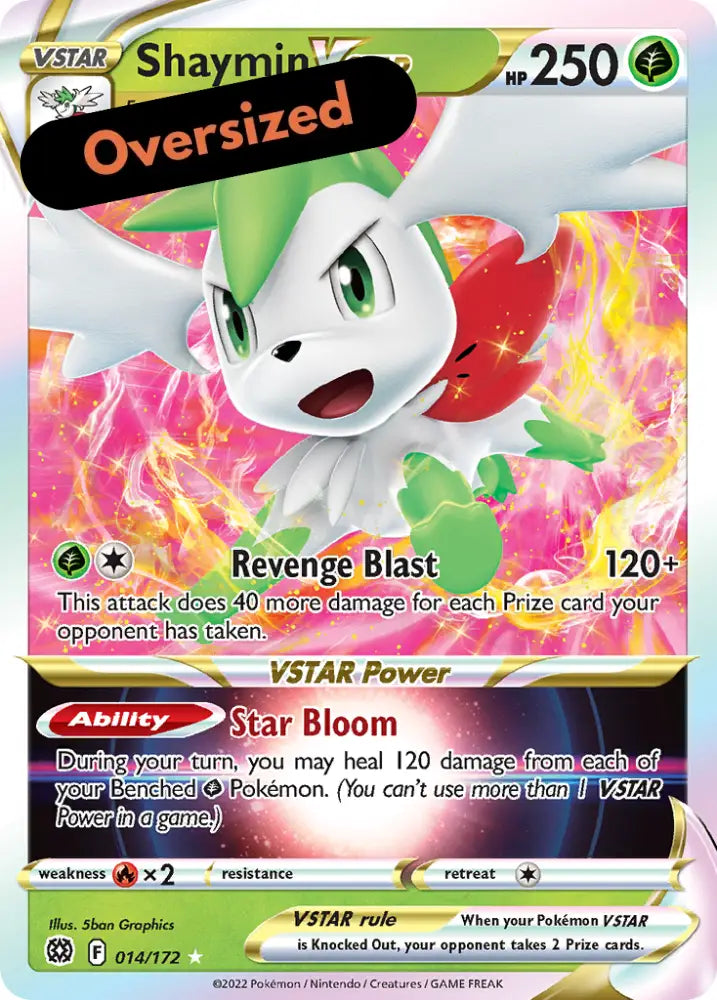 Shaymin VSTAR (014/172) (Jumbo Card) [Sword & Shield: Brilliant Stars] - Pokemon Single
