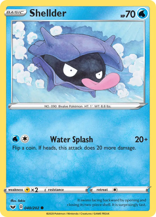Shellder (040/202) [Sword & Shield: Base Set] - Pokemon Single