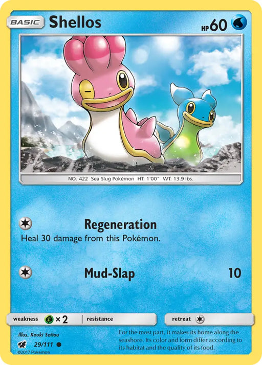 Shellos (29/111) [Sun & Moon: Crimson Invasion] - Pokemon Single