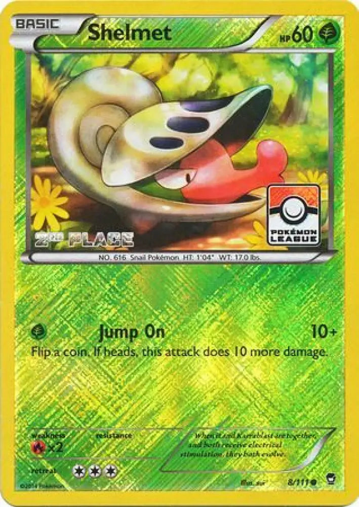 Shelmet (8/111) (League Promo 2nd Place) [XY: Furious Fists] - Pokemon Single