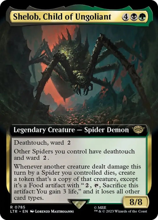 Shelob Child of Ungoliant (Extended Art) (Surge Foil) [The Lord of the Rings: Tales of Middle-Earth] - MTG Single
