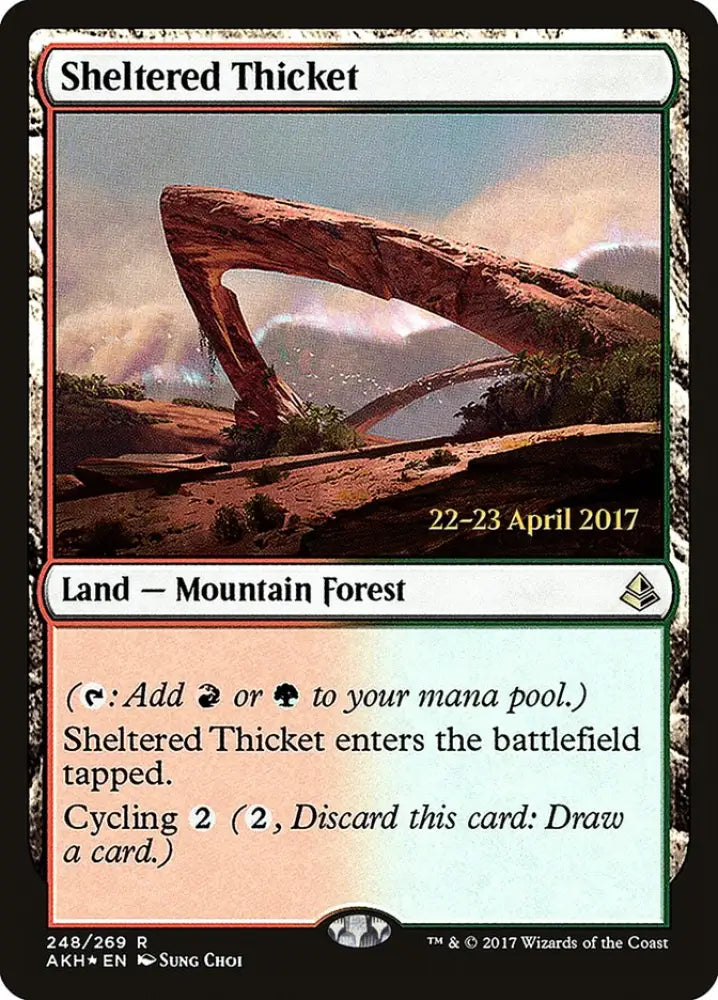 Sheltered Thicket [Amonkhet Prerelease Promos] - MTG Single