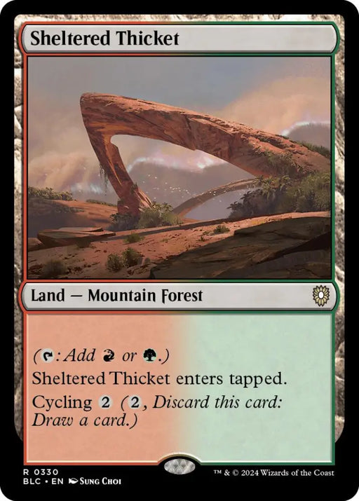 Sheltered Thicket [Bloomburrow Commander] - MTG Single