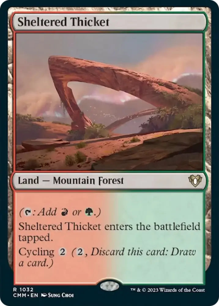 Sheltered Thicket [Commander Masters] - MTG Single