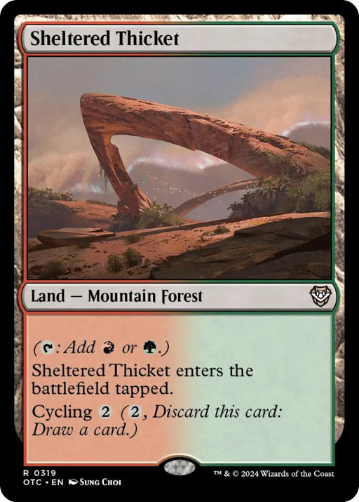 Sheltered Thicket [Outlaws of Thunder Junction Commander] - MTG Single