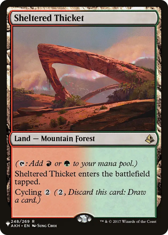Sheltered Thicket [Secret Lair: From Cute to Brute] - MTG Single