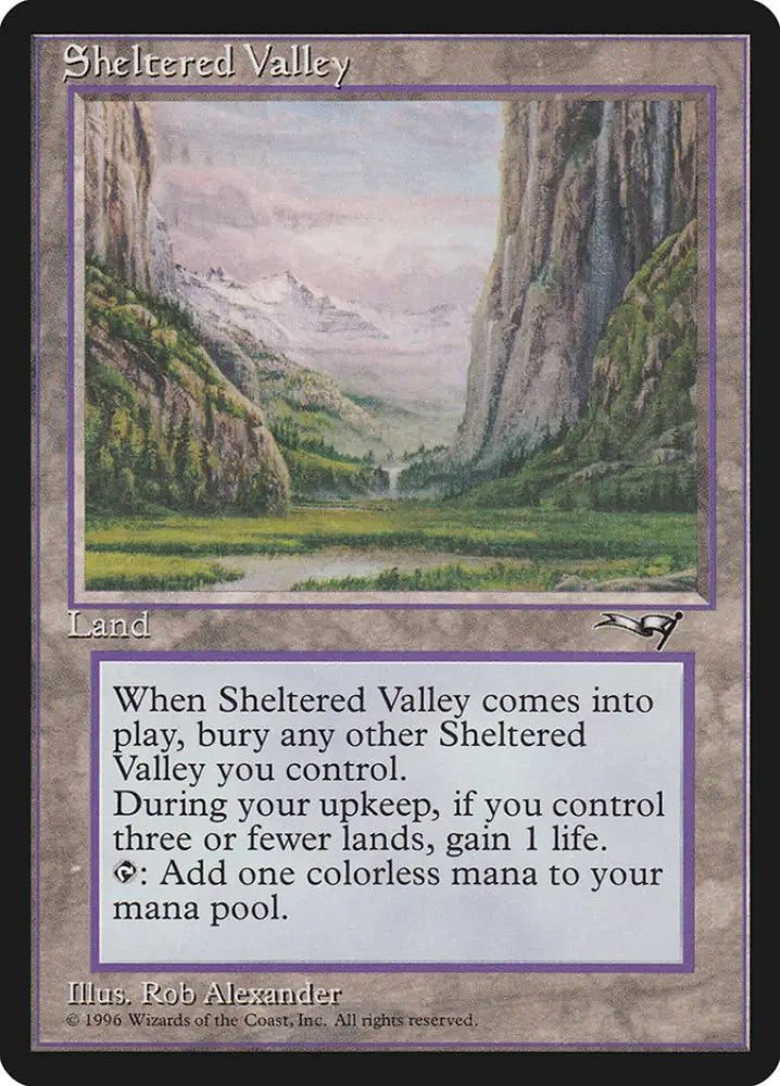 Sheltered Valley [Alliances] - MTG Single