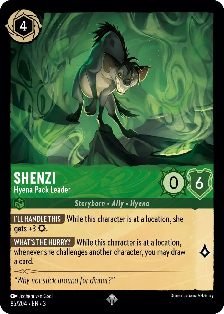 Shenzi - Hyena Pack Leader (85//204) [Into the Inklands] - Lorcana Single