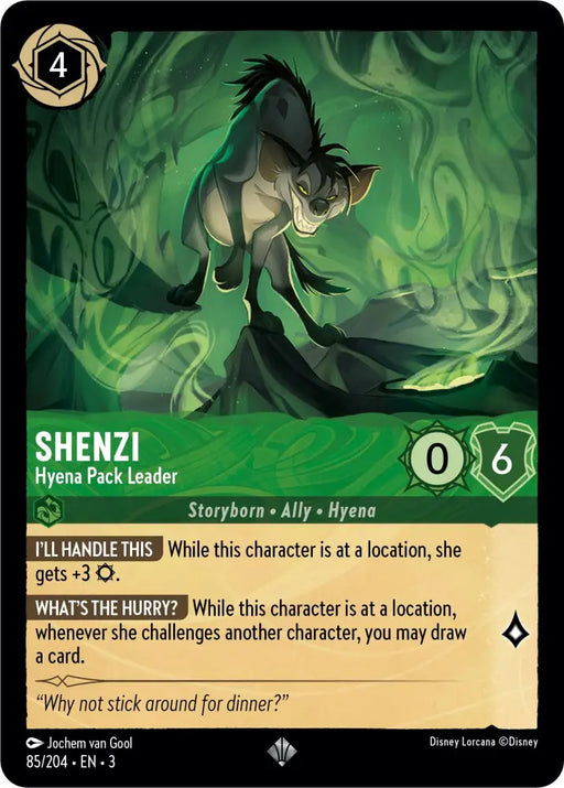 Shenzi - Hyena Pack Leader (85//204) [Into the Inklands] - Lorcana Single
