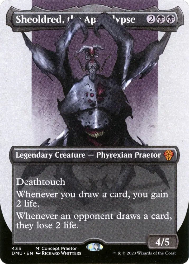Sheoldred the Apocalypse (Borderless Concept Praetors) [Dominaria United] - MTG Single