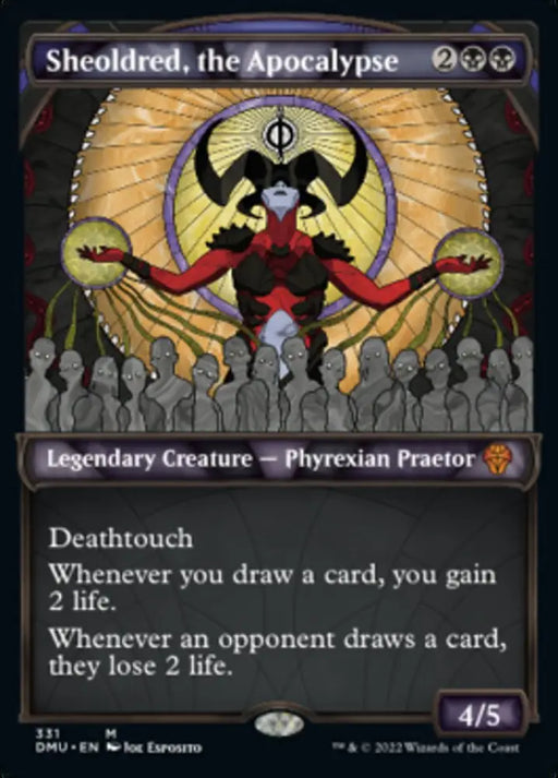 Sheoldred the Apocalypse (Showcase Textured) [Dominaria United] - MTG Single
