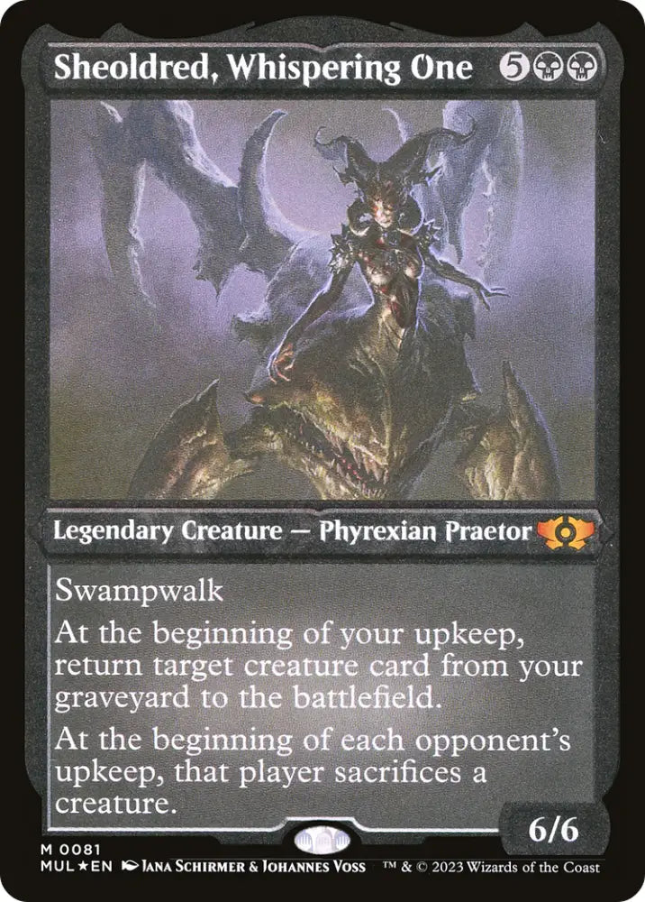 Sheoldred Whispering One (Foil Etched) [Multiverse Legends] - MTG Single