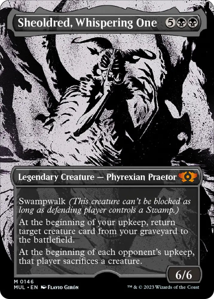 Sheoldred Whispering One (Halo Foil) [Multiverse Legends] - MTG Single
