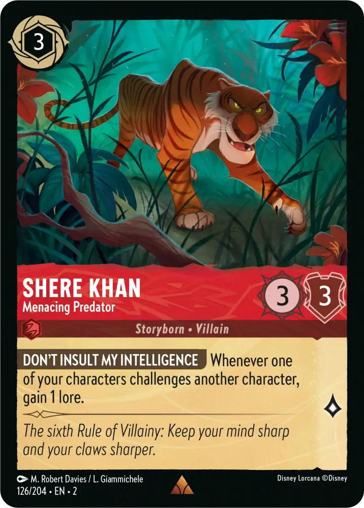 Shere Khan - Menacing Predator (126/204) [Rise of the Floodborn] - Lorcana Single