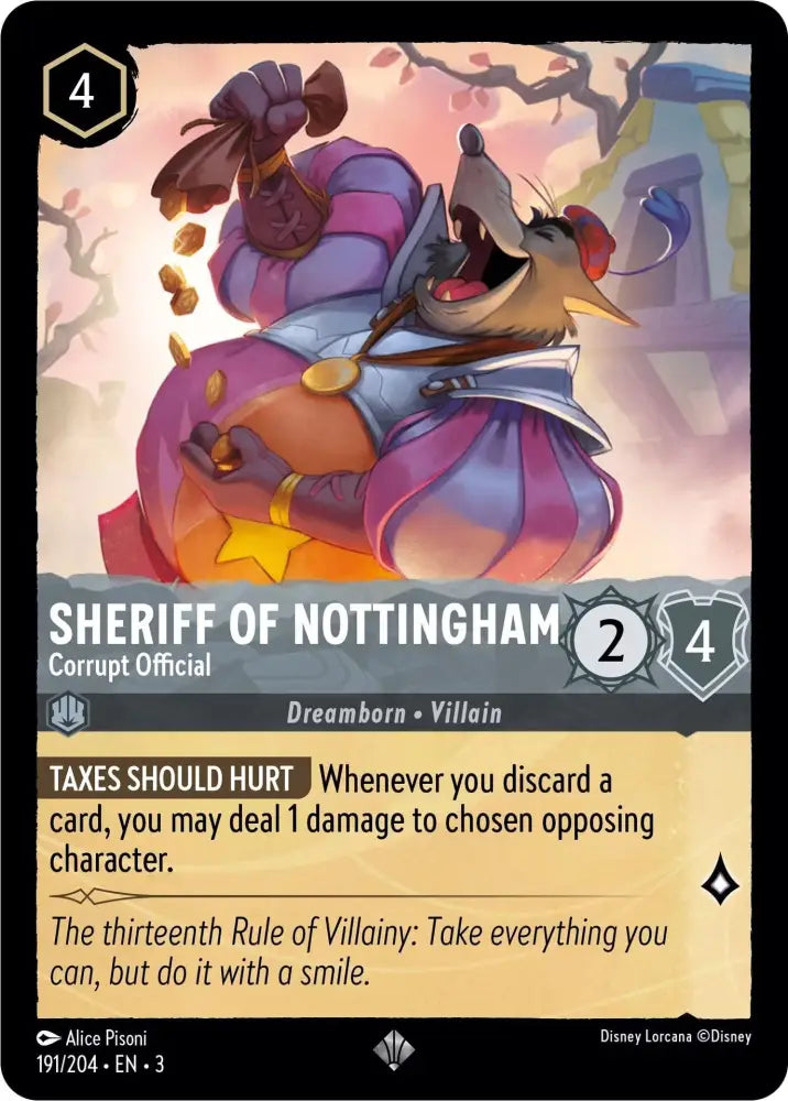 Sheriff of Nottingham - Corrupt Official (191/204) [Into the Inklands] - Lorcana Single