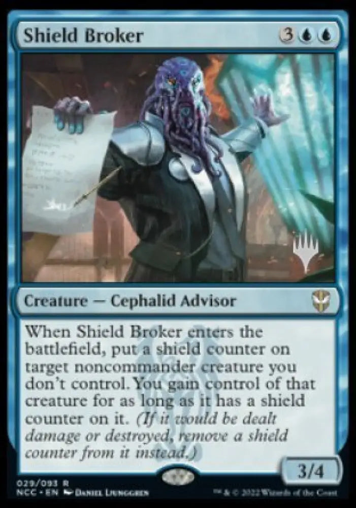 Shield Broker (Promo Pack) [Streets of New Capenna Commander Promos] - MTG Single