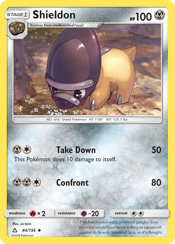Shieldon (84/156) [Sun & Moon: Ultra Prism] - Pokemon Single