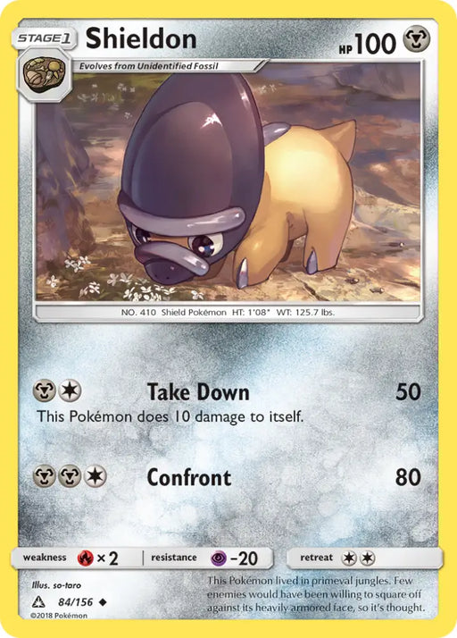 Shieldon (84/156) [Sun & Moon: Ultra Prism] - Pokemon Single