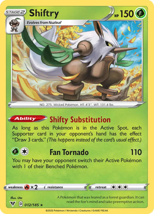 Shiftry (012/185) [Sword & Shield: Vivid Voltage] - Pokemon Single